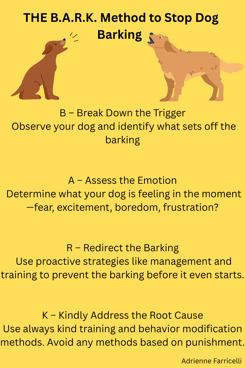 Core techniques to stop barking
