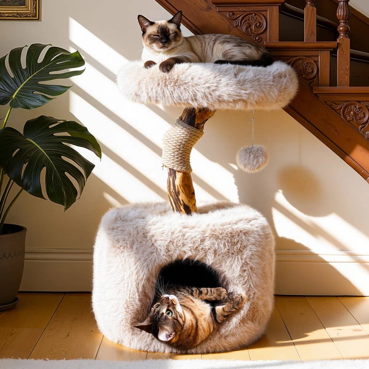 Wayfair's Natural Wood Branch Cat Tree Is a Hit - Parade Pets