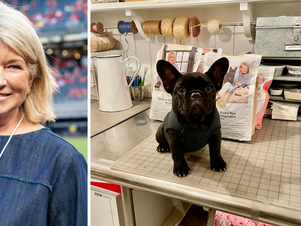 Martha Stewart Introduces New French Bulldog Puppy with the Most