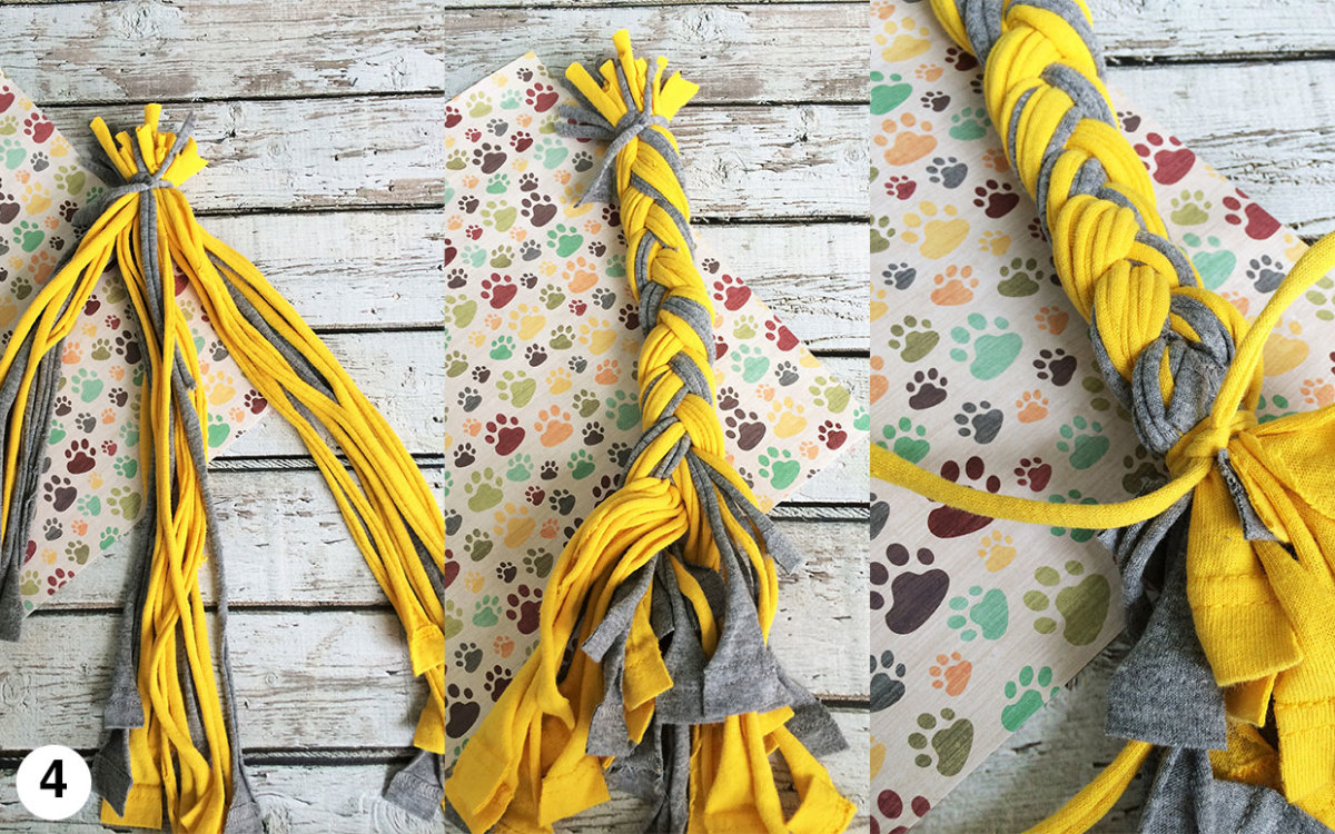 Make an Easy, Upcycled Dog Toy Out of TShirts for Earth Day Parade Pets