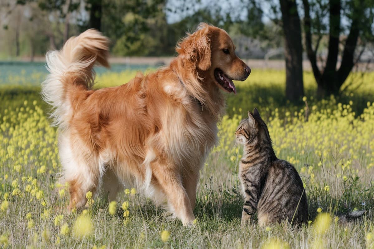 Golden Retriever Falls For The Neighborhood Cat It s A Love Story For golden-retriever-falls-for-the-neighborhood-cat-it-s-a-love-story-for